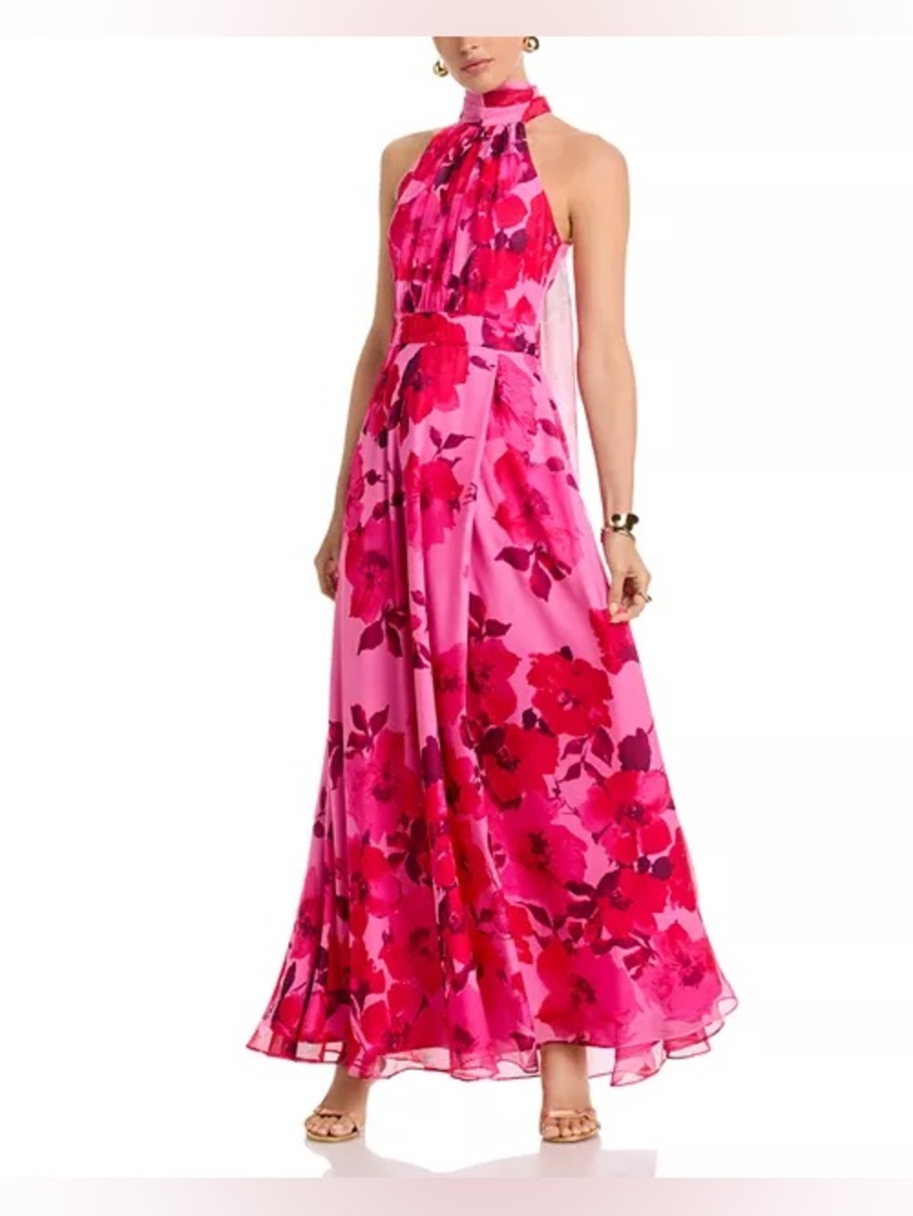 AQUA
Floral Halter Neck Maxi Dress - Exclusive